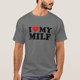 Camiseta Me Encanta Mi Mil Divertido Corazón Rojo Milf Cora
