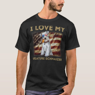 Camiseta Me Encanta Mi Ministra Schnauzer Dad Mom American