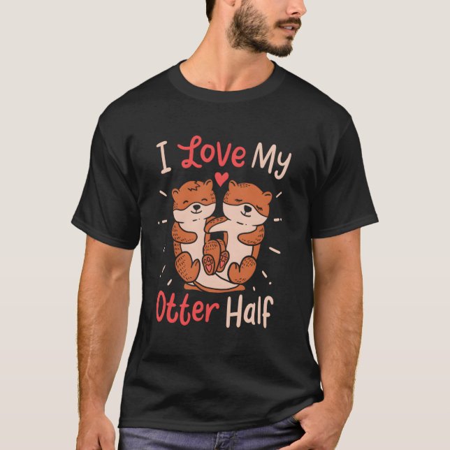 Camiseta Me Encanta Mi Mitad De Mantequilla Para Los Animal (Anverso)
