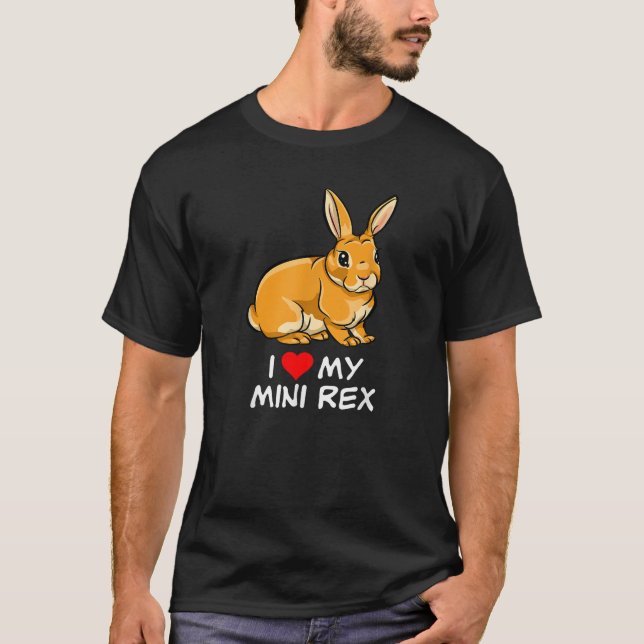 Camiseta Me encanta mi Naranja Mini Rex Rabbit (Anverso)