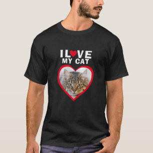 Camiseta Me encanta mi nombre de Mascota de foto de Gato de