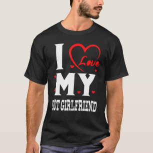 Camiseta Me Encanta Mi Novia Caliente, Corazón Mi Novia Cal