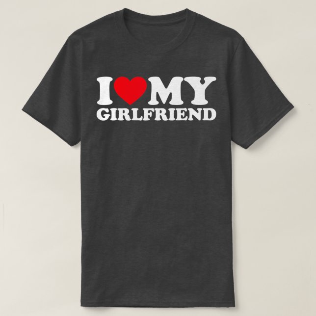 Camiseta Me Encanta Mi Novia Corazón Mi Novia GF 1 (Diseño del anverso)