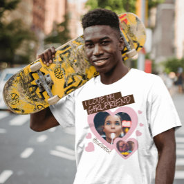 Camiseta Me encanta mi novia de fotos marrón rosa y2k