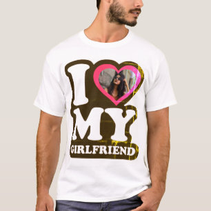Camiseta Me encanta mi novia Green Leaf - Foto Personalizad