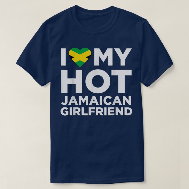 Camiseta Me Encanta Mi Novia Jamaiquina Caliente (Diseño del anverso)