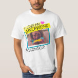 Camiseta Me encanta mi novia personalizado de texto de foto<br><div class="desc">Crea tu propio me encanta mi novia personalizado de texto de foto y2k Colorful T-Shirt que incluye tu texto escrito a mano personalizado y tu dirección de medios sociales (instagram, tiktok, pinterest, youtube o cualquier red que quieras promocionar). Diseño de collage vibrante colorido, todos los elementos de diseño gráfico pueden...</div>