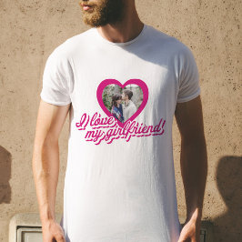 Camiseta Me encanta mi novia Personalizado personalizada.