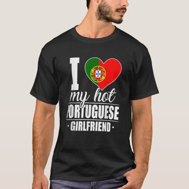 Camiseta Me encanta mi novia portuguesa caliente Portugal (Anverso)