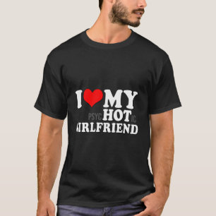 Camiseta Me Encanta Mi Novia Psicótica Graciosa, Corazón Mi