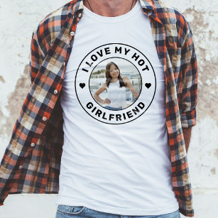 Camiseta Me encanta mi novia simple foto personalizada