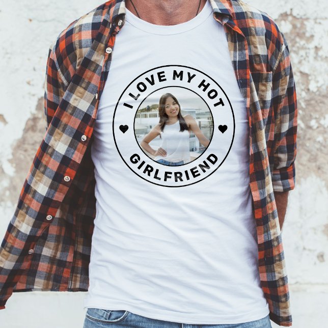 Camiseta Me encanta mi novia simple foto personalizada (Subido por el creador)