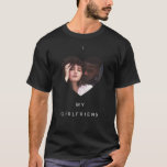 Camiseta Me encanta mi novia Simple Guay Black<br><div class="desc">Elegante corazón minimalista blanco y negro Me encanta mi novia. Camisas fotográficas con grandes y limpios espacios en blanco, textos personalizados con nombres, celebraciones de keepsake (boda, compromiso, navidades, año nuevo o cualquier evento especial). Estos camisetas pueden ser simples y hermosos regalos de amor para novio, novia, recién casados, pareja...</div>