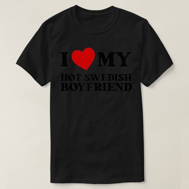 Camiseta Me Encanta Mi Novia Sueca Caliente Graciosa Me Enc (Diseño del anverso)
