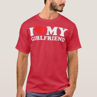 Camiseta Me Encanta Mi Novia Tshirt Funny Red Heart GF Men