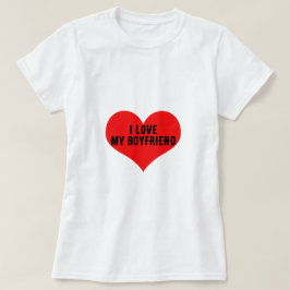 Camiseta Me encanta mi novio amigo amigo Red Heart Trendy