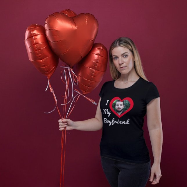 Camiseta Me encanta mi novio Bae foto Personalizado persona (Subido por el creador)