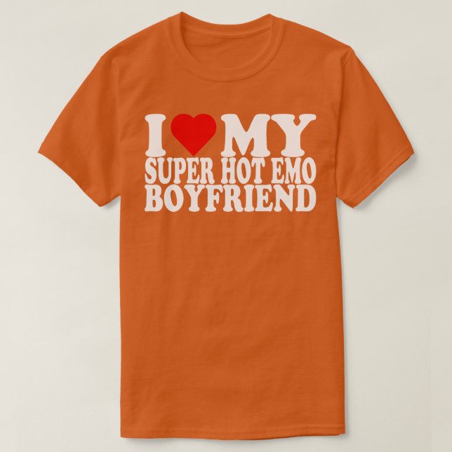 Camiseta Me encanta mi novio de Super Hot Emo (Diseño del anverso)