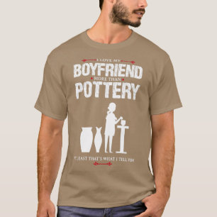 Camiseta Me Encanta Mi Novio Diseño Gracioso De Cerámica Pa