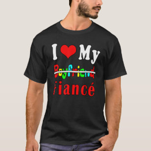 Camiseta Me Encanta Mi Novio Fance El día de San Valentín D