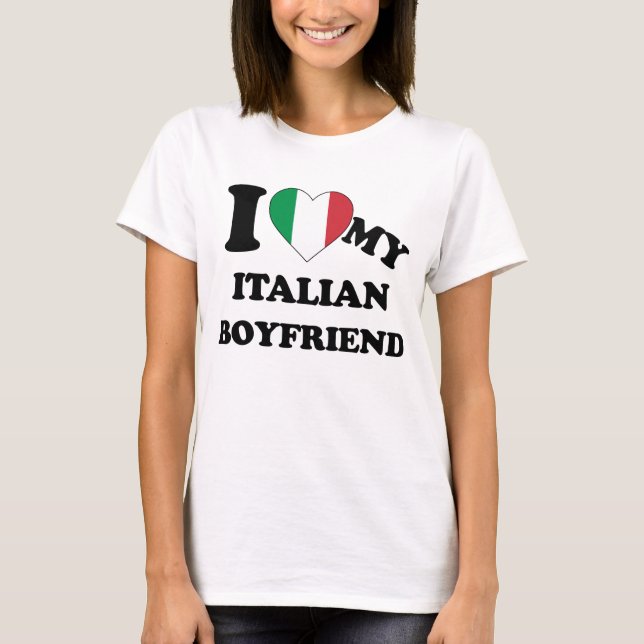Camiseta Me encanta mi novio italiano, T-Shirt (Anverso)