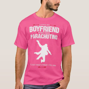 Camiseta Me Encanta Mi Novio Paracaidista Diseño Gracioso P