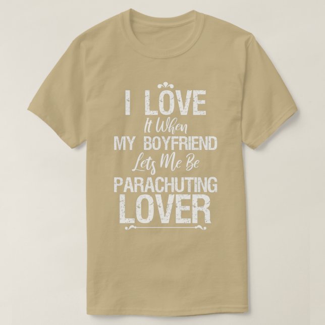 Camiseta Me Encanta Mi Novio Paracaidista Mucho Divertido P (Diseño del anverso)