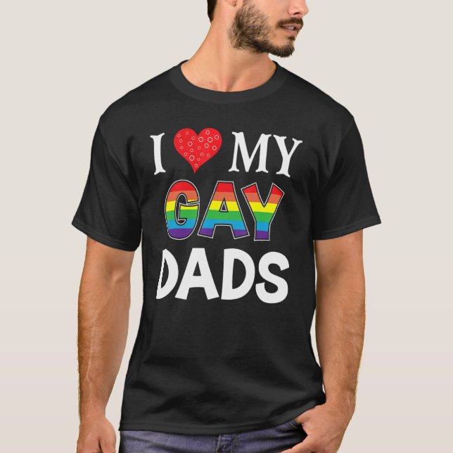 Camiseta Me Encanta Mi Orgullo Gay Dads Lgbt Lesbiana Arcoi (Anverso)