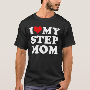 Camiseta me encanta mi padrastro mamá corazón mi padrastro