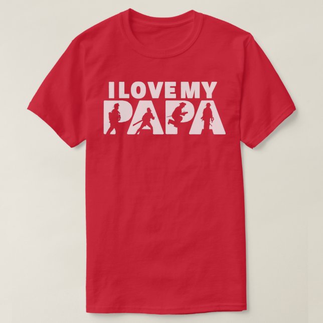 Camiseta Me Encanta Mi Pappa El Bombero Papá Padre Los Padr (Diseño del anverso)