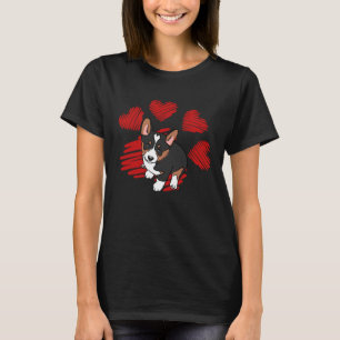 Camiseta Me Encanta Mi Pasta De Perro Corgi Tricolor Con Va