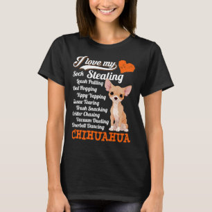 Camiseta Me Encanta Mi Pavo Robando Leash Saltando Chihuahu
