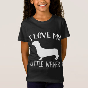 Camiseta Me Encanta Mi Pequeño Weiner Dachshund Perro Lover