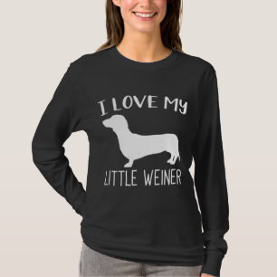 Camiseta Me Encanta Mi Pequeño Weiner Dachshund Perro Lover