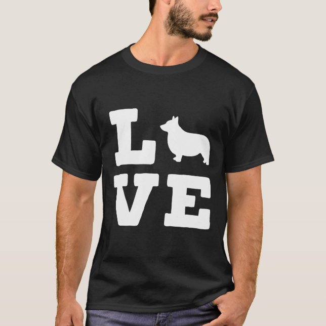 Camiseta Me Encanta Mi Perro Animal Corgi (Anverso)