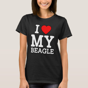Camiseta Me encanta mi perro Beagle diciendo