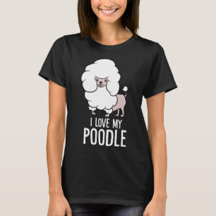 Camiseta Me encanta mi perro caniche