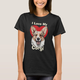 Camiseta Me Encanta Mi Perro Corgi Cuppy