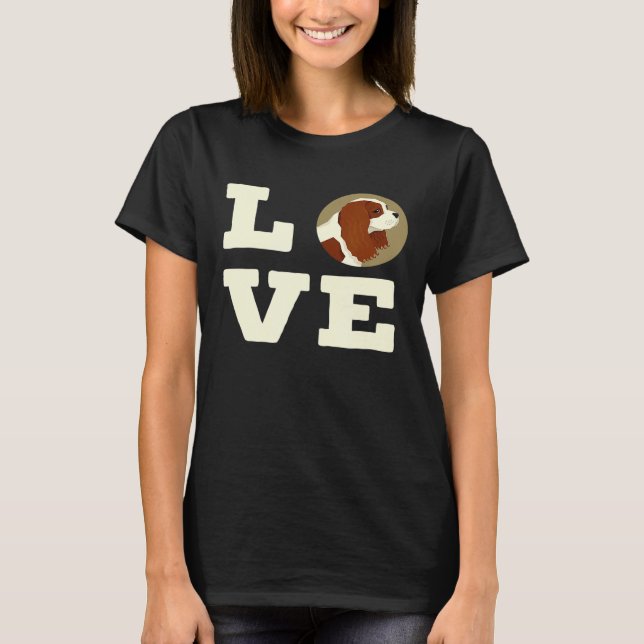 Camiseta Me Encanta Mi Perro Cute Charles Spaniel (Anverso)