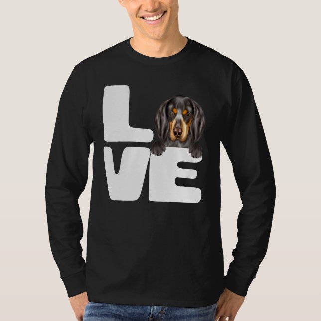 Camiseta Me encanta mi perro de cola azul (Anverso)