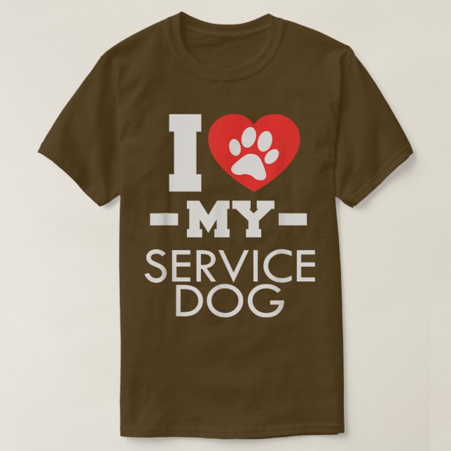 Camiseta Me encanta mi perro de servicio  (Diseño del anverso)