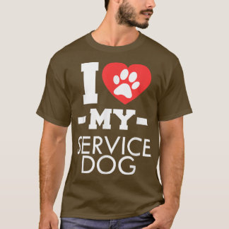 Camiseta Me encanta mi perro de servicio 