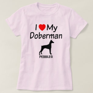 Camiseta Me encanta mi perro Doberman Pinscher