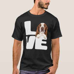 Camiseta Me Encanta Mi Perro Irlandés, Rojo Y Blanco.