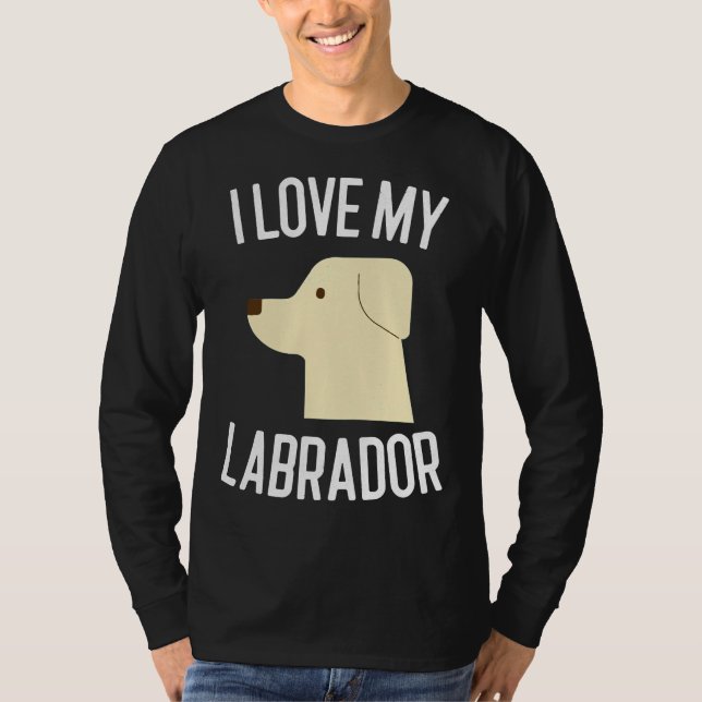 Camiseta Me encanta mi perro labrador (Anverso)