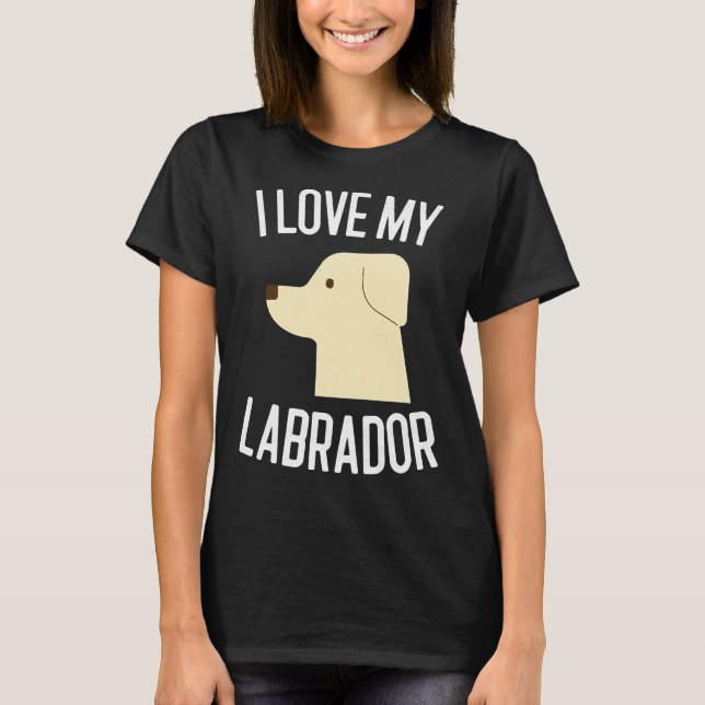 Camiseta Me encanta mi perro labrador (Anverso)