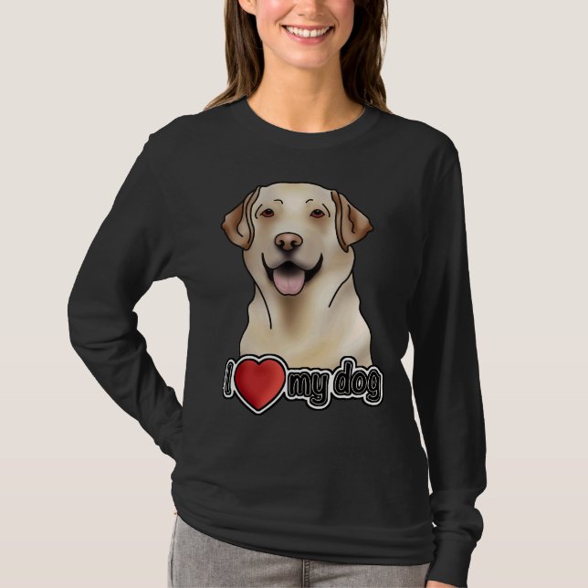 Camiseta Me encanta mi perro Labrador (Anverso)