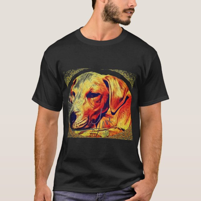 Camiseta Me encanta mi perro labrador amarillo (Anverso)