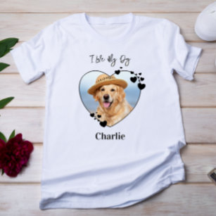 Camiseta Me encanta mi perro Mascota de corazón personaliza
