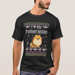 Camiseta Me Encanta Mi Perro Pomeraniano Sudor Feo Valentin